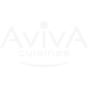 Logo blanc Cuisines Aviva