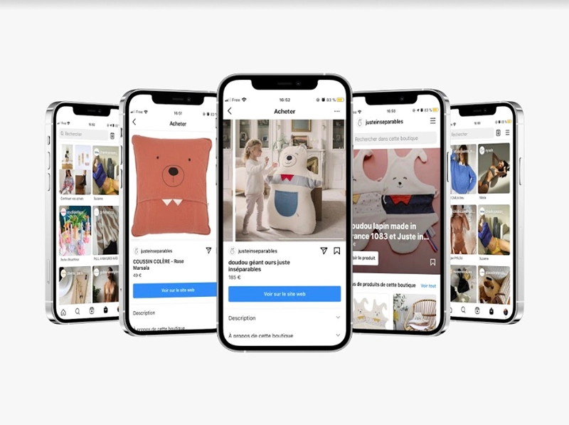 Marketplace Instagram sur téléphone